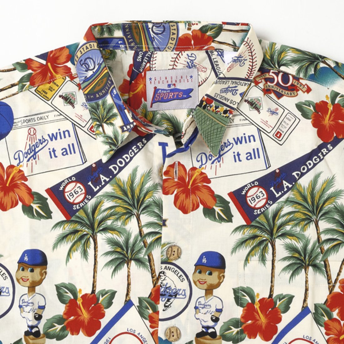 reynspooner レインスプーナー MLB DODGERS ドジャース アロハシャツ 