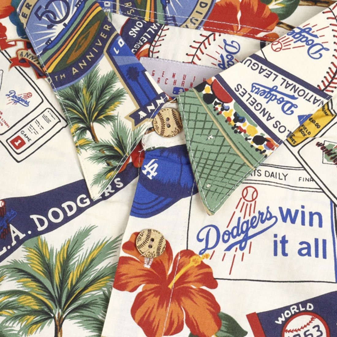 reynspooner レインスプーナー MLB DODGERS ドジャース アロハシャツ 