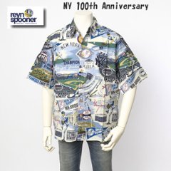 reynspooner レインスプーナー YANKEES ヤンキース MLB アロハシャツ ハワイアン Scenic Aloha Shirt コットン100％の画像