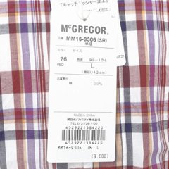 マクレガー　McGREGOR　MM16-9306 マクレガー メンズ　半袖シャツ　マドラスチェック　レギュラーシャツ　 ワンポイントドラゴン刺繍画像