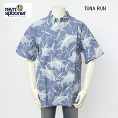 reynspooner レインスプーナー 125-4627 TUNA RUN 0441)CAPATAIN`BLUE アロハ シャツ　ハワイ 夏 半袖の画像