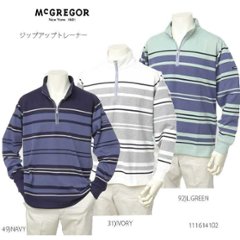 McGREGOR  111614102 ジップアップトレーナー ポリエステル65％　綿35％ 49）NAVY 31)IVORY 92)L.GREEN の画像