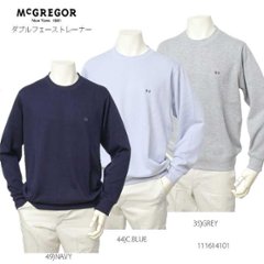 McGREGOR  111714101 ダブルフェースクルネックトレオーナー　 ポリエステル65％　綿35％ スケットクルー　ワンポイント　 の画像