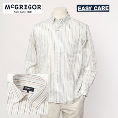 McGREGOR マクレガー EASY CARE　イージーケア ボタンダウンシャツ 111174101 シャツ メンズ 紳士 春服 ストライプ柄画像