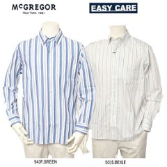 McGREGOR マクレガー EASY CARE　イージーケア ボタンダウンシャツ 111174101 シャツ メンズ 紳士 春服 ストライプ柄の画像