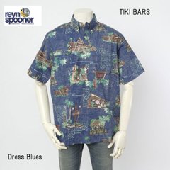 reynspooner レインスプーナー　126-5609 TIKI BARS アロハ シャツ　ハワイ 夏 半袖 ティキバー 0229)DRESS BLUESの画像