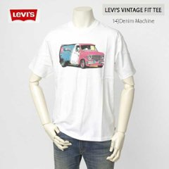 Levis リーバイス 87373-01 ヴィンテージ フィット Tシャツ ホワイト 14)Denim Machine　クルーネック トップス　メンズ　 Tシャツ 半袖 コットン 100％の画像