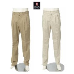 CHAPS 1516-4461 綿麻ストレッチツータックトラウザー 春夏仕様の画像