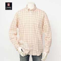 Ralph Lauren Chaps 3801 秋冬向きの　コットンツイル　100％　ボタンダウンチェックシャツ　長袖画像