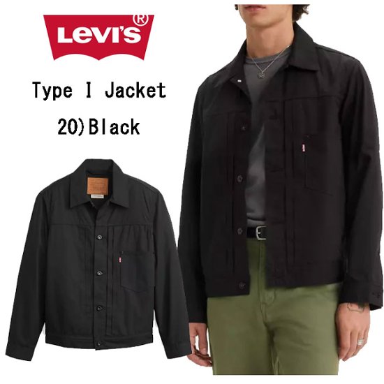 Levi's リーバイス TYPE I トラッカージャケット ブラック a3174-00 02)ブラック メンズ アウター ノンデニム画像