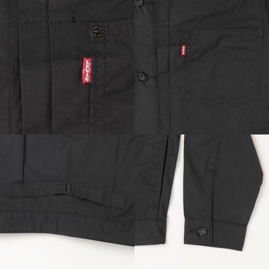 Levi's リーバイス TYPE I トラッカージャケット ブラック a3174-00 02)ブラック メンズ アウター ノンデニム画像