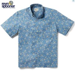 レインスプーナー  REYN　SPOONER KETTLE FLORAL  Spooner Kloth BUTTON FRONT  LICHEN BLUE  XSサイズの画像