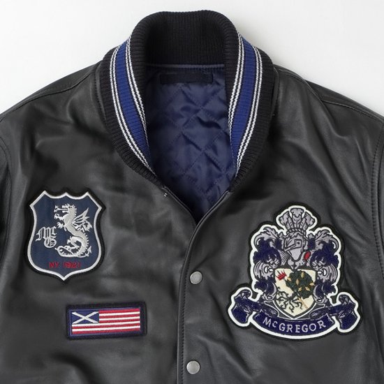 McGREGOR　111144601 アワードジャケット 2024年モデル　Award　Jacket 　エンブレム　レザー　スタジアム　ジャンバー画像