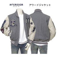 20%OFF McGREGOR (マグレガー)メンズ 111134601 袖革アワードジャケット アワードジャケット アメカジ レザー 24FW 袖革 スタジャン画像