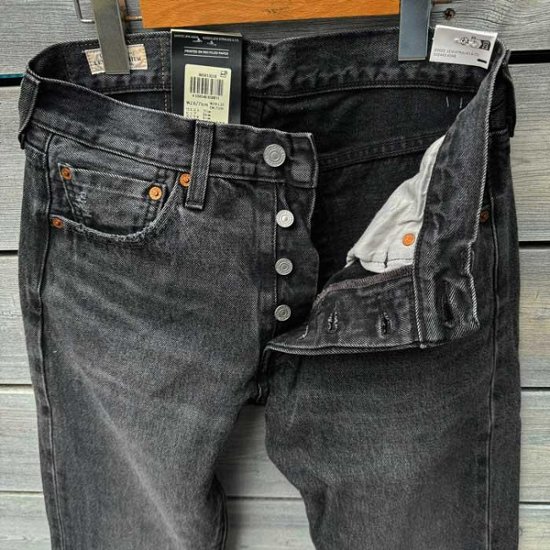 LEVI'S リーバイス 00501-3518 501 original ストレート セルビッジ デニム メンズ ジーンズ  SELVEDGE ブラック画像