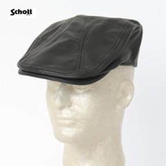 Schott ショット レザーハンチング　LEATHER Hanching　3129153  09）BLACK  ラムレザー　羊革　帽子　ハット　革の画像