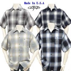 CALTOP キャルトップ OMBRE CHECK SHIRTS 半袖オンブレチェック シャツ メンズ トップス の画像
