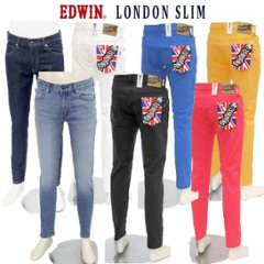 EDWIN　E1410  LONDON SLIM COLOR  ツイルストレッチカラースリム  綿98％　ポリウレタン2％　   牛革ラベル　太もも細目のスリム 　の画像