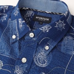 McGREGOR マックレガー メンズ 半袖シャツ 111165108 ボタンダウン 半袖 サッカー素材 トップス 画像