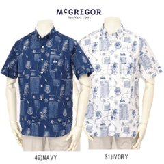 McGREGOR マックレガー メンズ 半袖シャツ 111165108 ボタンダウン 半袖 サッカー素材 トップス の画像