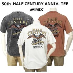 AVIREX アビレックス Tシャツ 半袖T メンズ 5234001 50周年記念Tシャツ HALF CENTURY ANNIV TEE半袖 トップス プリントT 画像