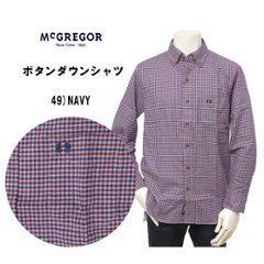 McGREGOR マクレガー 111173614 チェック シャツ メンズ トップス ボタンダウン 秋冬 の画像