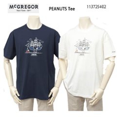 マッグレガー 113725402 PEANUTS　Tee スヌーピー＆ウッドストック 綿100％　メンズ　紳士　Tシャツ　の画像