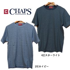 CHAPS 1627-3019 半袖 Tシャツ メンズ トップス ボーダーの画像