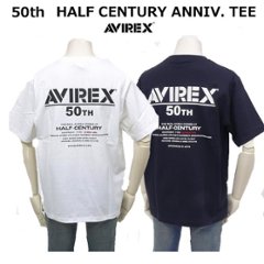 AVIREX アビレックス Tシャツ 半袖T メンズ 5234005 50周年記念Tシャツ HALF CENTURY ANNIV TEE半袖 トップス プリントT の画像