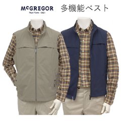 McGREGOR マグレガー 111105601 メンズ 多機能 ベスト 6ポケット 軽量 春 秋の画像
