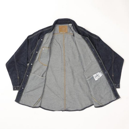 Levi's リーバイス ツイストシャケット　シャケット TWIST SHACKET 003M1-00 01）ミディアムンディゴ　02）インディゴ  ドロップショルダー シャツジャケット画像
