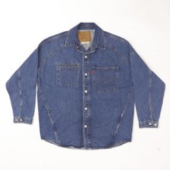 Levi's リーバイス ツイストシャケット　シャケット TWIST SHACKET 003M1-00 01）ミディアムンディゴ　02）インディゴ  ドロップショルダー シャツジャケット画像