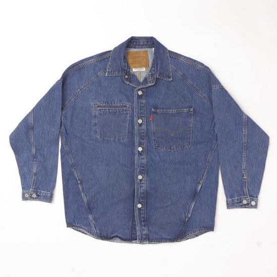 Levi's リーバイス ツイストシャケット　シャケット TWIST SHACKET 003M1-00 01）ミディアムンディゴ　02）インディゴ  ドロップショルダー シャツジャケット画像