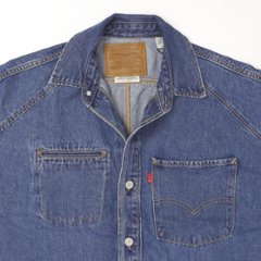 Levi's リーバイス ツイストシャケット　シャケット TWIST SHACKET 003M1-00 01）ミディアムンディゴ　02）インディゴ  ドロップショルダー シャツジャケット画像