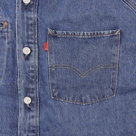 Levi's リーバイス ツイストシャケット　シャケット TWIST SHACKET 003M1-00 01）ミディアムンディゴ　02）インディゴ  ドロップショルダー シャツジャケット画像