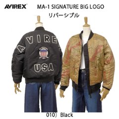 AVIREX アヴィレックス 783-5952601 50th Anniversary MA-1 シグネチャービッグロゴ レディース アウター リバーシブル 中綿 の画像