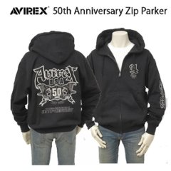 AVIREX アヴィレックス 783-5231005 50th アニバーサリー　ヴァーシティー　パーカー　ジップパーカー　Annversary  parker ジップパーカー　フルオープの画像