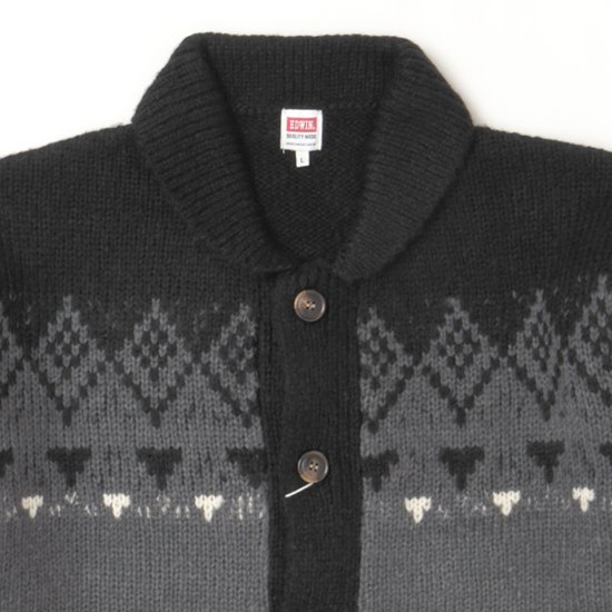 EDWIN エドウィン et6155 カウチン カーディガン セーター メンズ cowichan 秋 冬画像