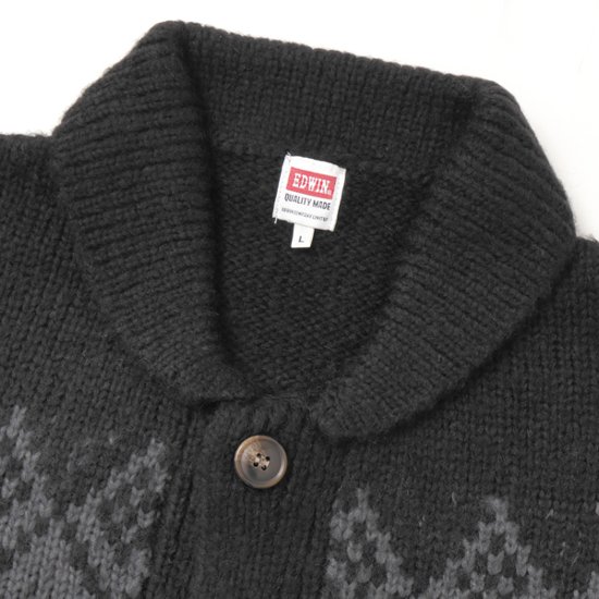 EDWIN エドウィン et6155 カウチン カーディガン セーター メンズ cowichan 秋 冬画像