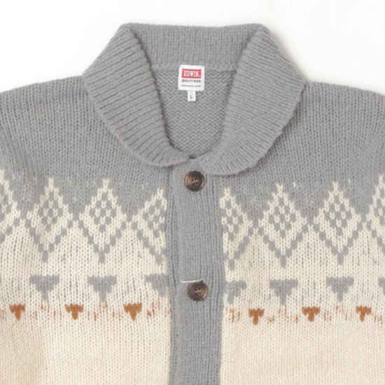 EDWIN エドウィン et6155 カウチン カーディガン セーター メンズ cowichan 秋 冬画像