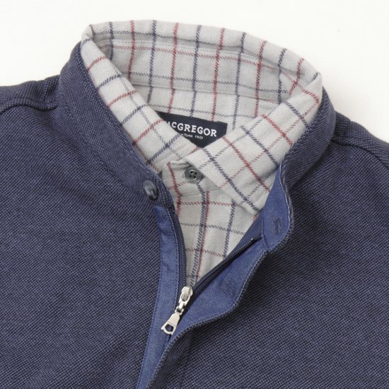 McGREGOR マクレガ 111615801 裏起毛 メンズ ゴルフ 紳士 フェイク襟 長袖 トップス 画像