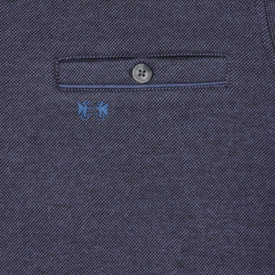 McGREGOR マクレガ 111615801 裏起毛 メンズ ゴルフ 紳士 フェイク襟 長袖 トップス 画像