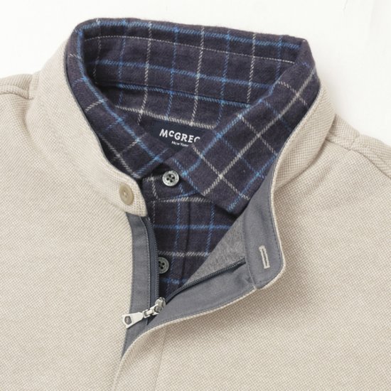 McGREGOR マクレガ 111615801 裏起毛 メンズ ゴルフ 紳士 フェイク襟 長袖 トップス 画像