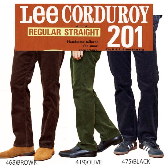 Lee  201 コーデュロイ ストレート コール天 アメリカンスタンダード Corduroy STRAIGHT ストレート画像
