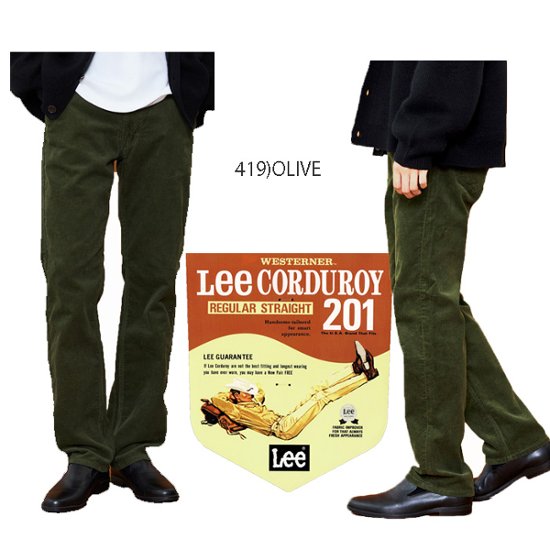 Lee  201 コーデュロイ ストレート コール天 アメリカンスタンダード Corduroy STRAIGHT ストレート画像