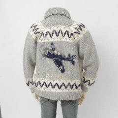 AVIREX アビレックス 783-5240002 382)OXFORD HAND MADE ALPACA COWCHIN "ICON OF FLYINGS"  ジップアップカウチンセーター 画像