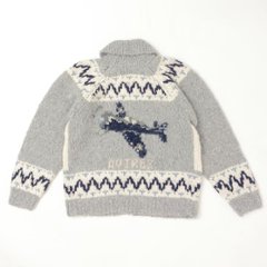 AVIREX アビレックス 783-5240002 382)OXFORD HAND MADE ALPACA COWCHIN "ICON OF FLYINGS"  ジップアップカウチンセーター 画像