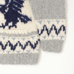AVIREX アビレックス 783-5240002 382)OXFORD HAND MADE ALPACA COWCHIN "ICON OF FLYINGS"  ジップアップカウチンセーター 画像