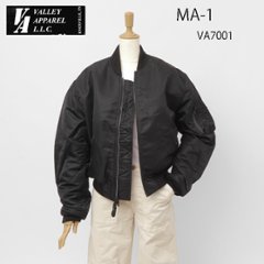 Valley apparel バレイアパレル レディース VA7001 MA-1 ショートナイロンジャケット アウターの画像