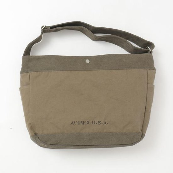 AVIREX アヴィレックス  783-5276006 COATING CANVAS NEWSPAPER BAG "CHERRY POINT" コーティング キャンバス 　バッグ  チェリーポイン画像